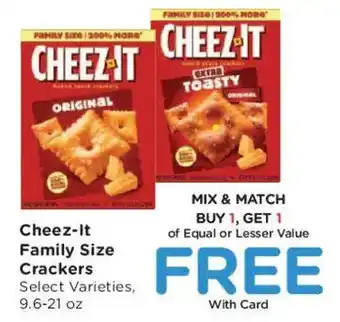 Kroger Cheez-It Family Size Crackers offer