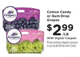 Kroger Grapery Cotton Candy or Gum Drop Grapes offer