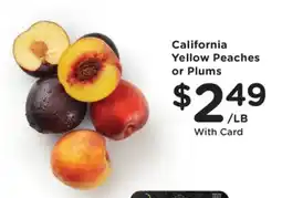 Kroger California yellow peaches or plums offer