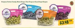 Sprouts Farmers Market Grapery Cotton Candy, Moon Drops, Tear Drops or Gum Drops Grapes offer