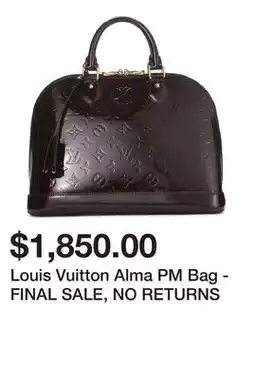 Belk Louis Vuitton Alma PM Bag - FINAL SALE, NO RETURNS offer