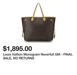 Belk Louis Vuitton Monogram Neverfull GM - FINAL SALE, NO RETURNS offer