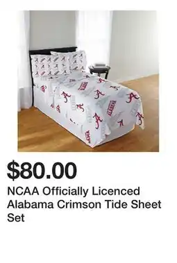 Belk NCAA Officially Licenced Alabama Crimson Tide Sheet Set offer