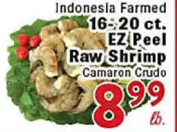 Rio Valley Market Indonesia Farmed 16-20 ct. EZ Peel Raw Shrimp offer