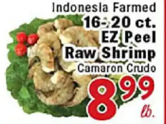 Rio Valley Market Indonesia Farmed 16-20 ct. EZ Peel Raw Shrimp offer