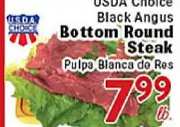 Rio Valley Market USDA Choice Black Angus Bottom Round Steak offer