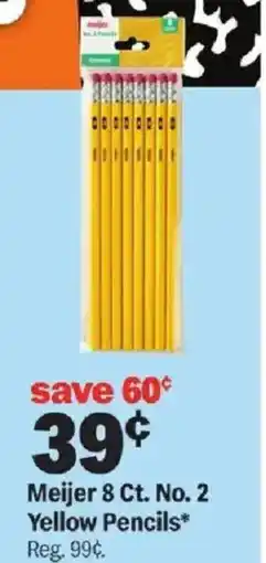 Meijer Meijer 8 Ct. No. 2 Yellow Pencils offer