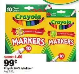 Meijer Crayola 10 Ct. Markers offer