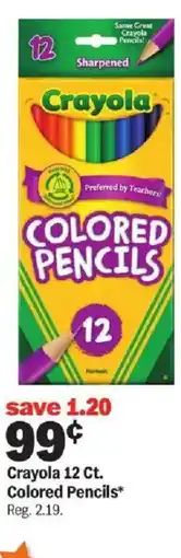 Meijer Crayola 12 Ct. Colored Pencils offer