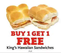 Fareway King's Hawaiian Sandwiches offer