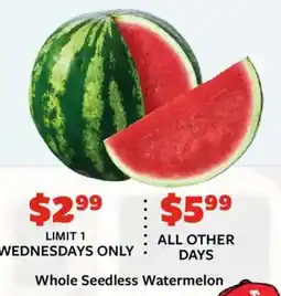 Fareway Whole Seedless Watermelon offer