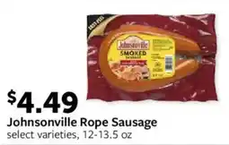 Fareway Johnsonville Rope Sausage offer