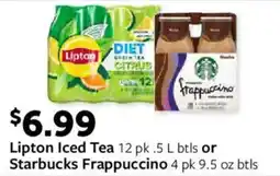 Fareway Lipton Iced Tea or Starbucks Frappuccino offer