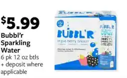 Fareway Bubbl'r Sparkling Water offer