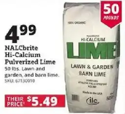 Rural King Nalcrite hi-calcium pulverized lime offer