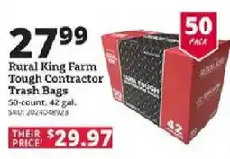 Rural King Rural King Farm Tough Contractor Trash Bags offer