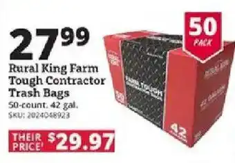 Rural King Rural King Farm Tough Contractor Trash Bags offer