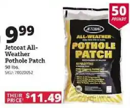Rural King Jetcoat all-weather pothole patch offer