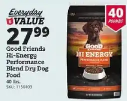 Rural King Good Friends Hi Energy Performance Blend Dry Dog Food offer