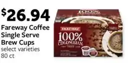 Fareway Fareway coffee single serve brew cups offer