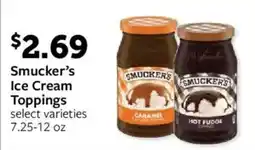 Fareway Smucker's ice cream toppings offer