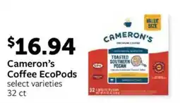 Fareway Cameron's Coffee EcoPods offer