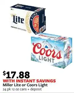 Fareway Miller Lite or Coors Light offer