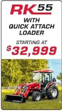 Rural King Rk55 with quick attach loader offer