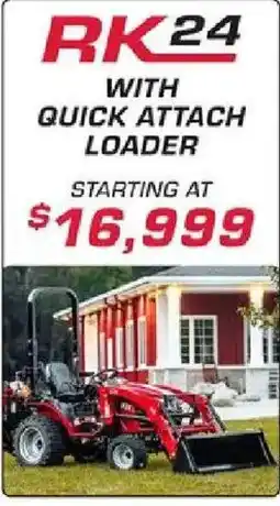 Rural King Rk24 with quick attach loader offer