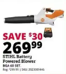 Rural King Stihl Battery Powered Blower offer
