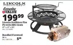 Rural King Lincoln Outfitters Fire Pit with BBQ Grate offer
