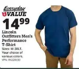 Rural King Lincoln Outfitters Men's Performance T-Shirt offer