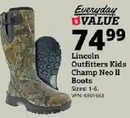 Rural King Lincoln Outfitters Kids Champ Neo II Boots offer