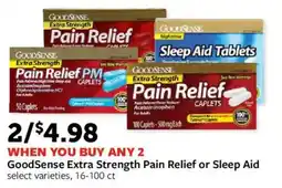Fareway GoodSense Extra Strength Pain Relief or Sleep Aid offer