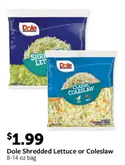 Fareway Dole shredded lettuce or coleslaw offer