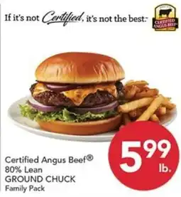 Pete's Fresh Market Certified Angus Beef Ground Chuck Family Pack offer