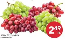 Pete's Fresh Market Seedless Grapes Green or Red offer