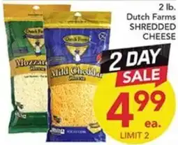 Pete's Fresh Market Dutch Farms shredded cheese offer