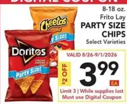 Pete's Fresh Market Frito Lay Party Size Chips offer