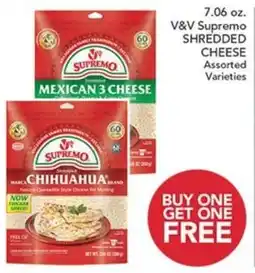 Pete's Fresh Market V&V Supremo shredded cheese offer