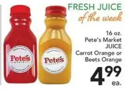 Pete's Fresh Market Pete's Market Juice offer