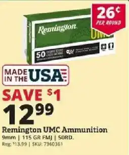 Rural King Remington UMC Ammunition offer