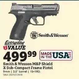 Rural King Smith & Wesson M&P Shield X Sub-Compact Frame Pistol offer