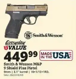 Rural King Smith & Wesson M&P 9 Shield Plus Pistol offer