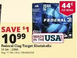 Rural King Federal Clay Target Shotshells offer