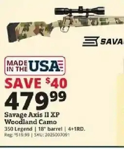 Rural King Savage Axis II XP Woodland Camo offer