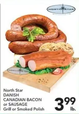 Pete's Fresh Market North Star Danish Canadian Bacon or Sausage offer