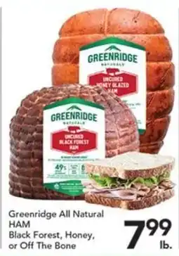 Pete's Fresh Market Greenridge All Natural Ham offer