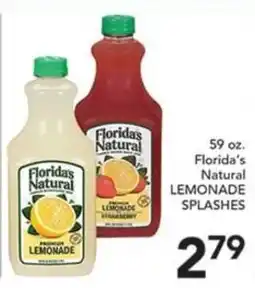 Pete's Fresh Market Florida's Natural lemonade splashes offer