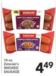 Pete's Fresh Market Zatarain's smoked sausage offer